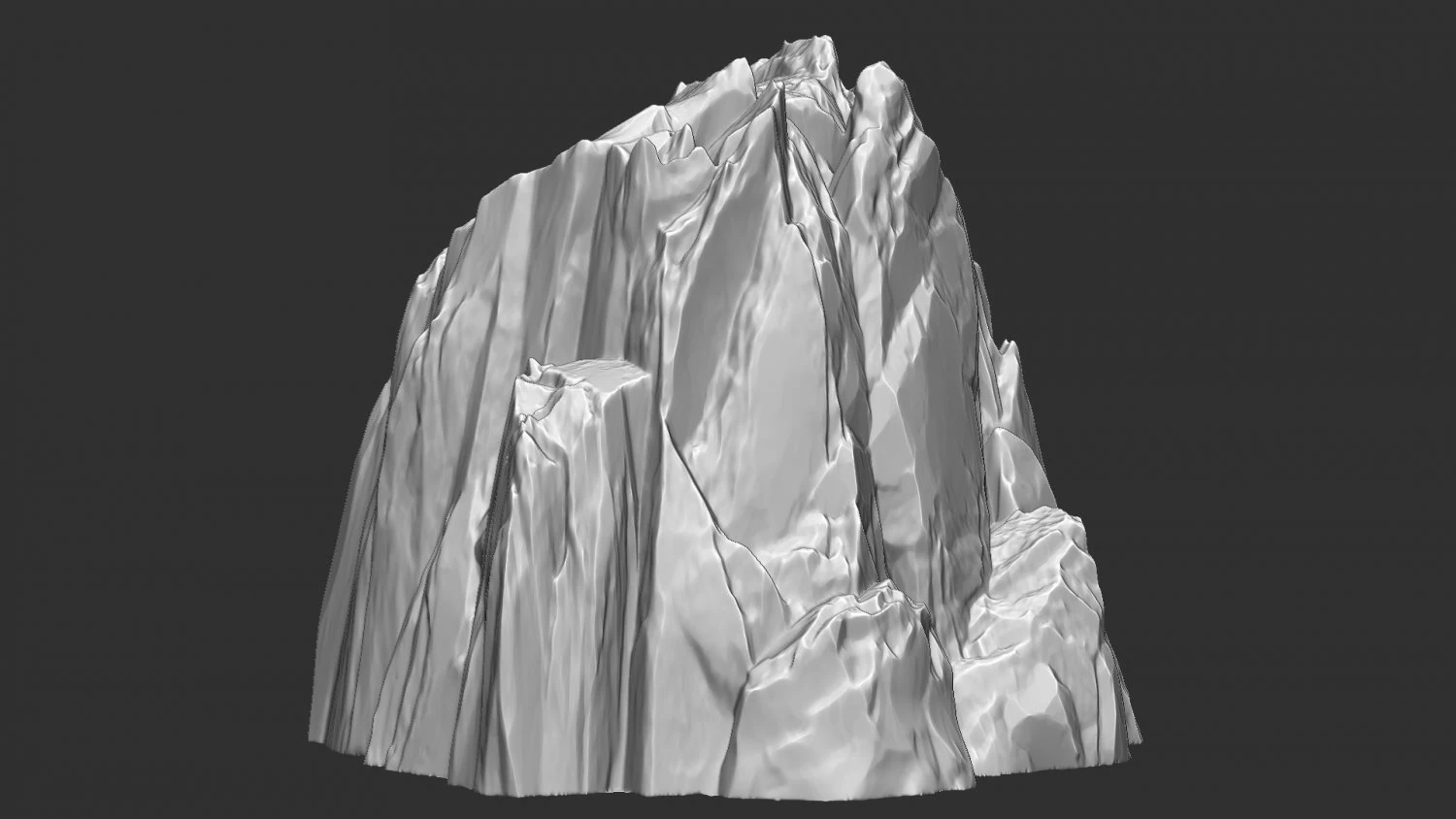 3D Mountain rock Zbrush sculpt 3D Model .c4d .max .obj .3ds .fbx .stl .blend 