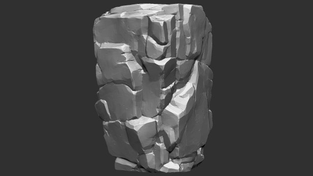 3D Mountain rock Zbrush sculpt Modello 3D .c4d .max .obj .3ds .fbx .stl .blend