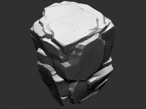 3D Mountain rock Zbrush sculpt Modello 3D