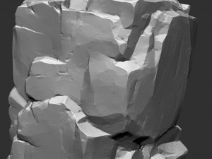 3D Mountain rock Zbrush sculpt Modello 3D