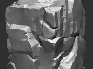 3D Mountain rock Zbrush sculpt Modello 3D