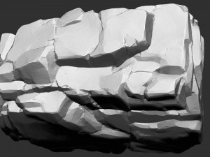 3D Mountain rock Zbrush sculpt Modello 3D