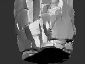 3D Mountain rock Zbrush sculpt Modello 3D
