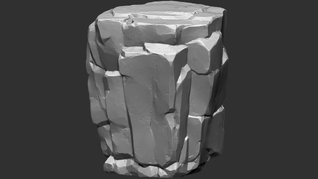 3D Mountain rock Zbrush sculpt Modelo 3D .c4d .max .obj .3ds .fbx .stl .blend 
