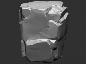 3D Mountain rock Zbrush sculpt Modelo 3D