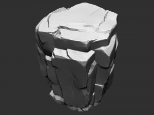 3D Mountain rock Zbrush sculpt Modelo 3D