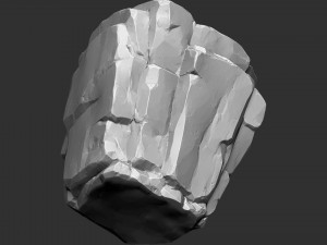3D Mountain rock Zbrush sculpt Modelo 3D