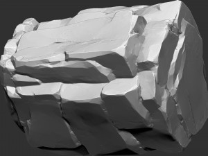 3D Mountain rock Zbrush sculpt Modelo 3D