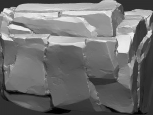 3D Mountain rock Zbrush sculpt Modelo 3D