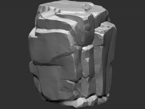 3D Mountain rock Zbrush sculpt Modelo 3D