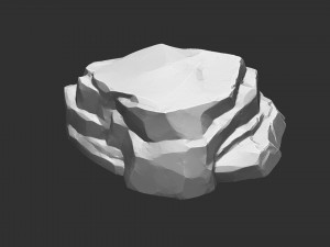 3D Mountain rock Zbrush sculpt Modello 3D
