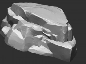 3D Mountain rock Zbrush sculpt Modello 3D