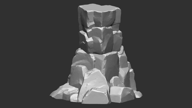 3d stone columns Zbrush sculpt 3D Модель .c4d .max .obj .3ds .fbx .stl .blend 