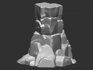 Colunas de pedra 3D esculpidas em Zbrush Modelo 3D