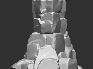 3d stone columns Zbrush sculpt 3D Model