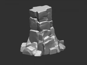 3d stone columns Zbrush sculpt 3D Model