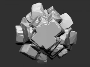 3d stone columns Zbrush sculpt 3D Model