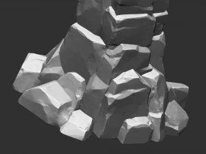 3d stone columns Zbrush sculpt 3D Model