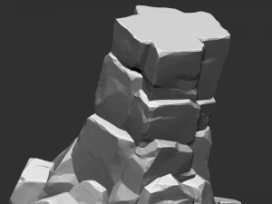 3d stone columns Zbrush sculpt 3D Model
