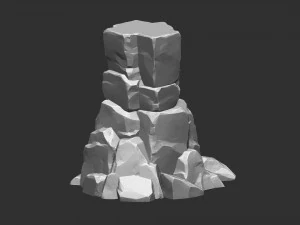 3d stone columns Zbrush sculpt 3D Model