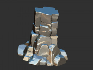 3d stone columns Zbrush sculpt 3D Модель