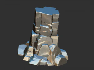 3d stone columns Zbrush sculpt 3D Model