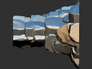 3d stone columns Zbrush sculpt 3D Model