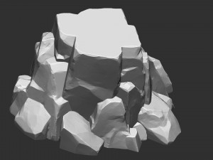 3D Mountain rock Zbrush sculpt Modelo 3D