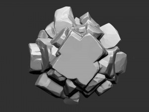 3D Mountain rock Zbrush sculpt Modelo 3D