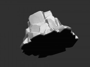 3D Mountain rock Zbrush sculpt Modelo 3D