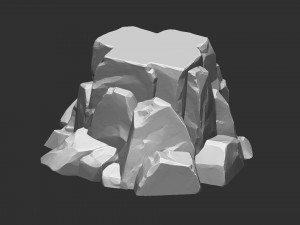 3D Mountain rock Zbrush sculpt Modelo 3D