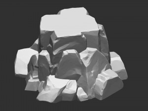 3D Mountain rock Zbrush sculpt Modelo 3D