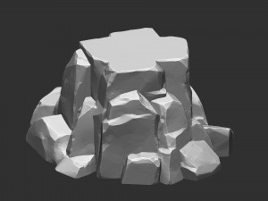3D Mountain rock Zbrush sculpt Modelo 3D