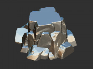 3D Mountain rock Zbrush sculpt Modelo 3D