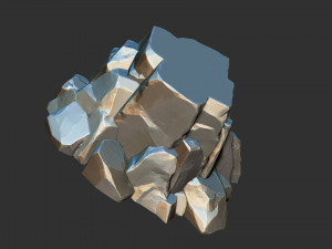 3D Mountain rock Zbrush sculpt Modelo 3D