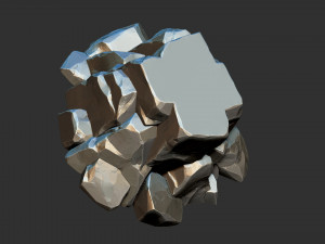 3D Mountain rock Zbrush sculpt Modelo 3D