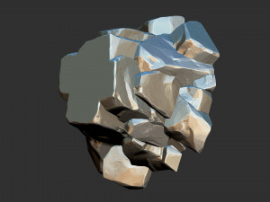 3D Mountain rock Zbrush sculpt Modelo 3D