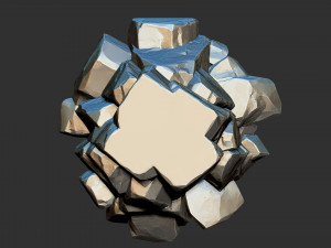 3D Mountain rock Zbrush sculpt Modelo 3D