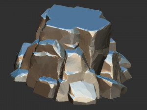 3D Mountain rock Zbrush sculpt Modelo 3D