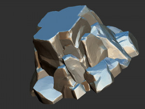 3D Mountain rock Zbrush sculpt Modelo 3D