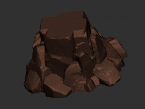 3D Mountain rock Zbrush sculpt Modelo 3D