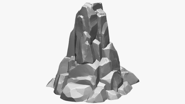 3D Mountain rock Zbrush sculpt 3D Модель .c4d .max .obj .3ds .fbx .stl .blend 