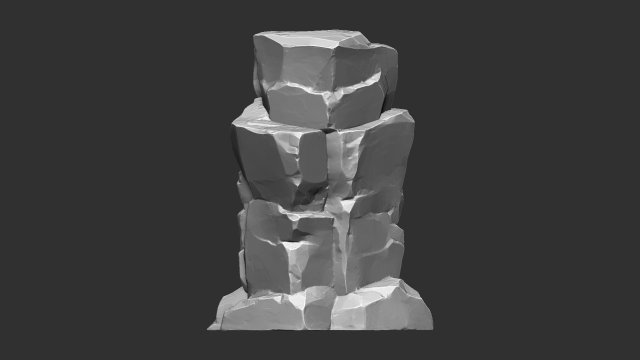 3D Mountain rock Zbrush sculpt 3Dモデル .c4d .max .obj .3ds .fbx .stl .blend 