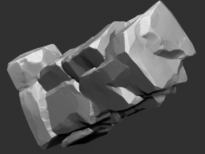 3D Mountain rock Zbrush sculpt 3Dモデル