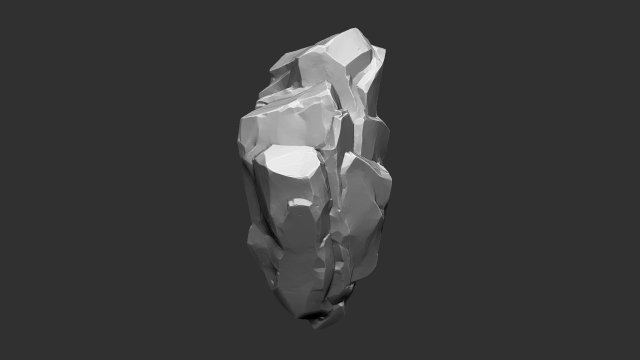 3D Mountain rock Zbrush sculpt Model 3D .c4d .max .obj .3ds .fbx .stl .blend 