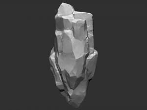 3D Suspended Mountain Zbrush sculpt Modelo 3D