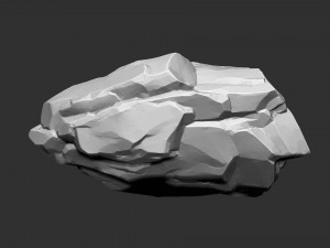 3D Suspended Mountain Zbrush sculpt Modelo 3D