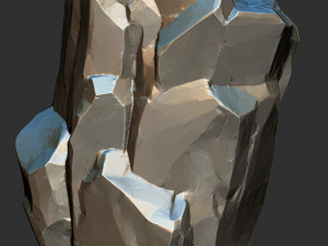 3D Suspended Mountain Zbrush sculpt Modelo 3D