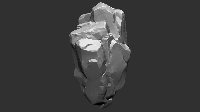 3D Suspended Mountain Zbrush sculpt 3Dモデル .c4d .max .obj .3ds .fbx .stl .blend