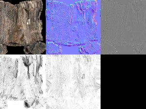 A realistic section of tree trunk 3D Model